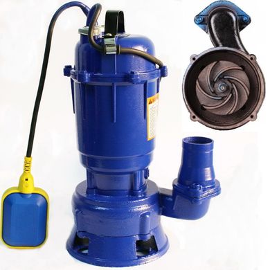 Фекальний насос з подрібнювачем 1.1 кВт занурювальний дренажний для викачування вигрібних ям, каналізації WQD 10