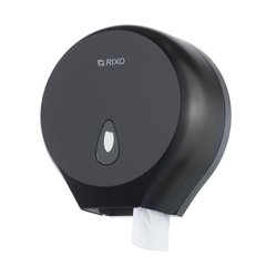 Диспенсер для туалетного паперу Rixo Maggio P002B настінний тримач Джамбо діаметр 24см Італія чорний пластик