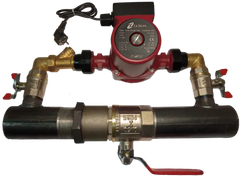 Насос циркуляційний LuKon GRS 25/60-180 для систем опалення, охолодження, водопостачання та для байпаса, Байпас 50 короткий, кран