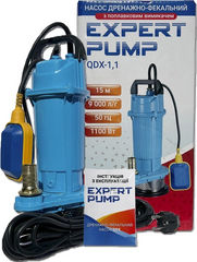 Занурювальний дренажний насос для фекалій Expert Pump QDX 1.1 кВт для зливної ями будинку