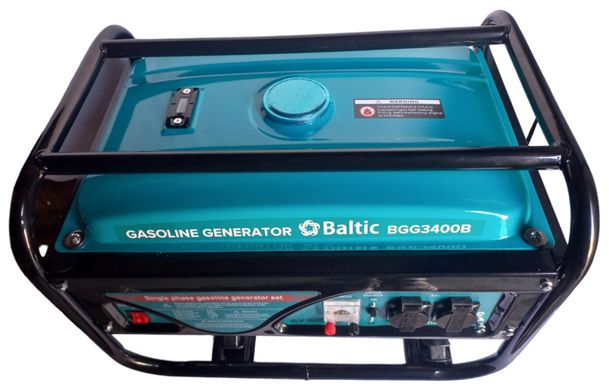 Бензиновий генератор max.3.4 кВт BALTIC BGG3400B електрогенератори з ручним стартером мідна обмотка