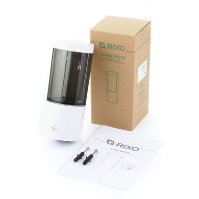 Дозатор рідкого мила сенсорний Rixo Lungo SA014W автоматичний безконтактний диспенсер білий Італія 0,5 л