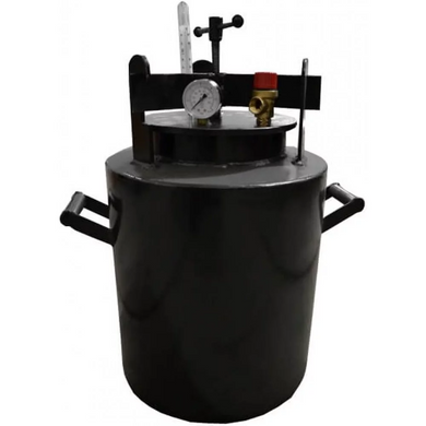 Домашній автоклав гвинтовий газовий Середн.-16 (16 банок 0.5л або 5 банок 1л) стерилізатор для банок консервації
